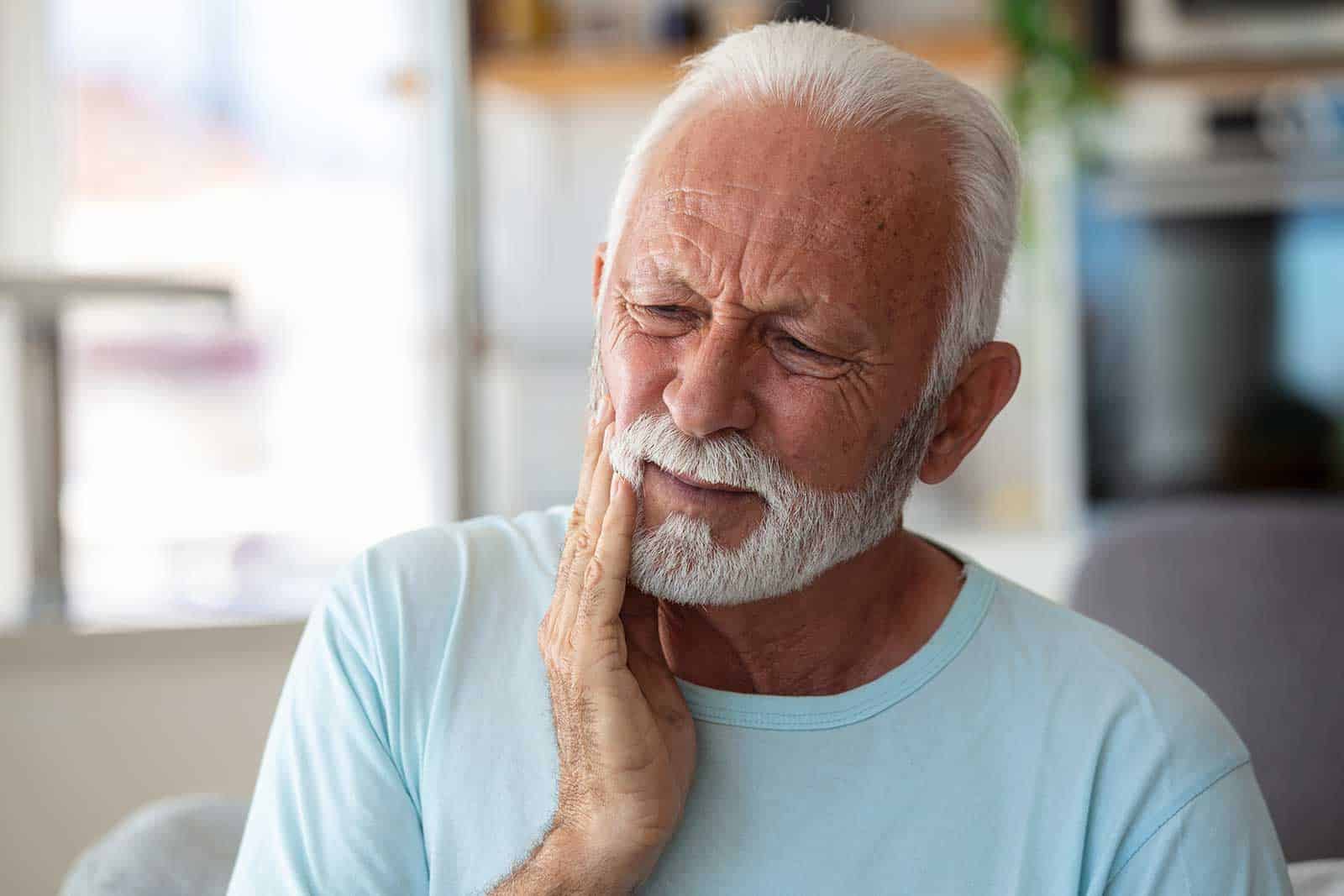 a man with a toothache